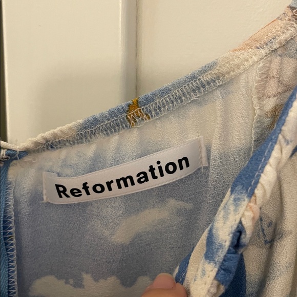 RARE Taylor Swift Reformation Blue White Cielo Print Dress 8 NWOT - Picture 6 of 11